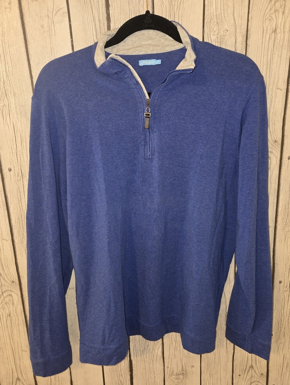 J. Mclaughlin Blue Quarter Zip Jacket Men's Size Large